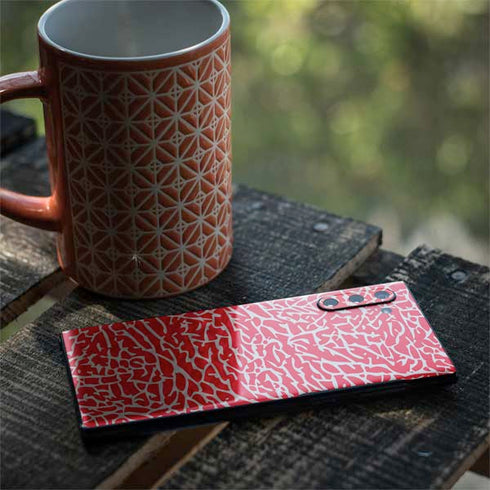 Elephant Print Red Galaxy Note 10 Skin